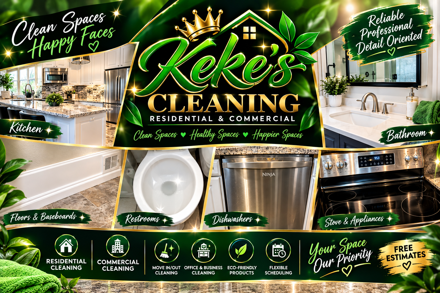 Kekes Cleaning services banner