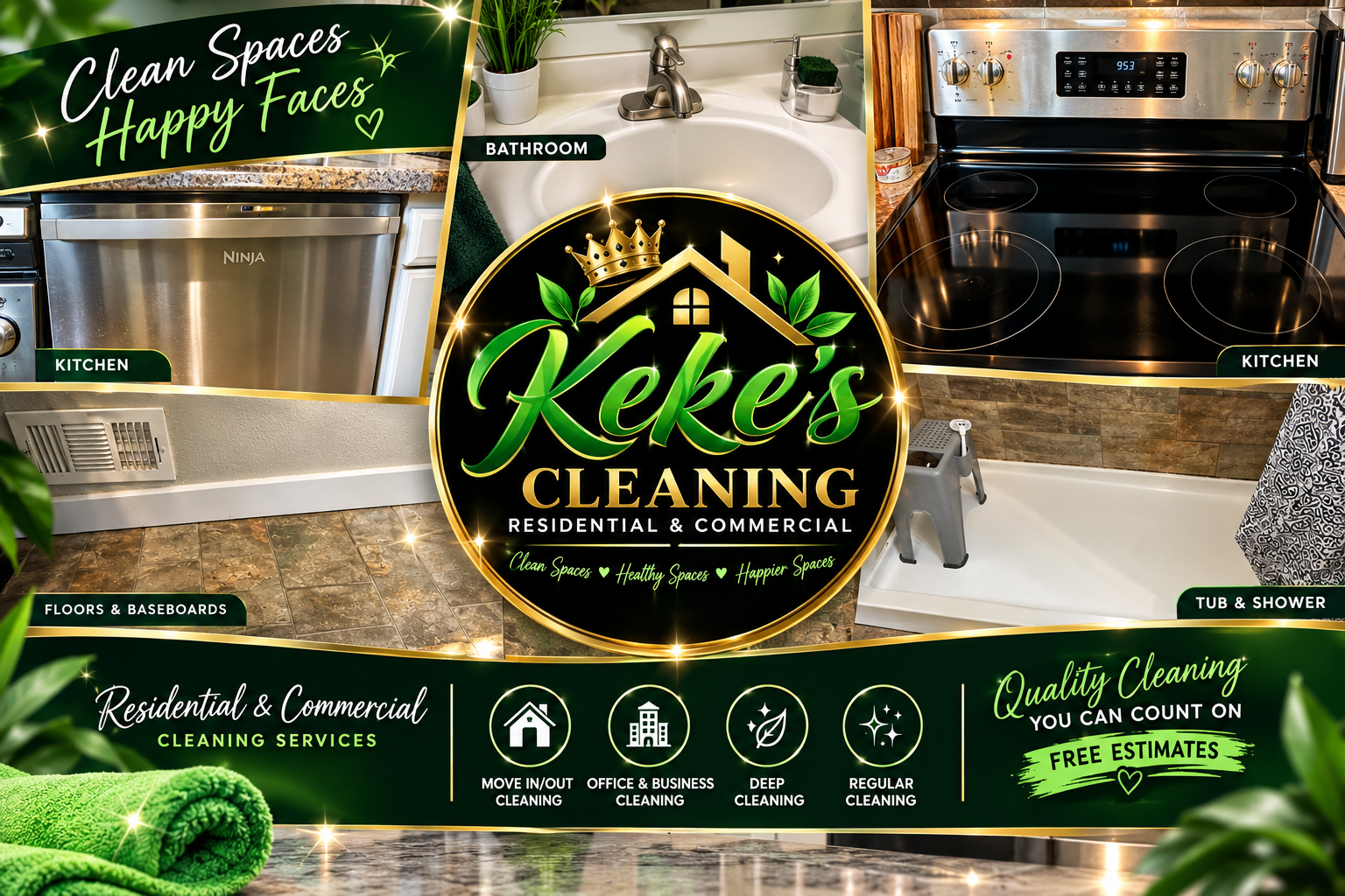 Kekes Cleaning services collage