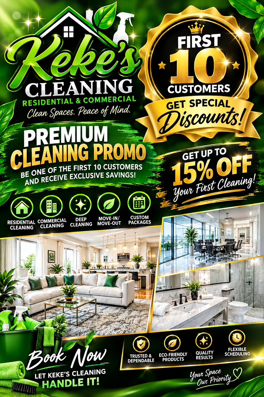 Kekes Cleaning first 10 customers promotion